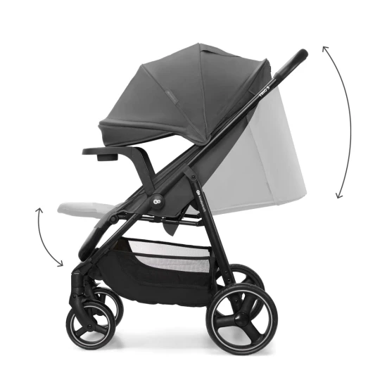 Sportovní kočárek Trig 3 Tray Granite Grey Kinderkraft KSTRIG03GRY000T