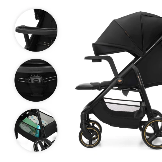 Sportovní kočárek Trig 3 Tray Onyx Black Kinderkraft KSTRIG03BLK000T