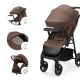 Sportovní kočárek Trig 3 Tray Velvet Mocca Kinderkraft KSTRIG03BRW000T