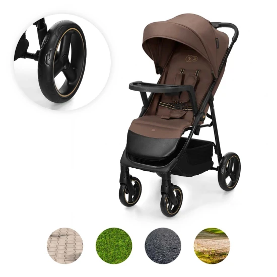 Sportovní kočárek Trig 3 Tray Velvet Mocca Kinderkraft KSTRIG03BRW000T