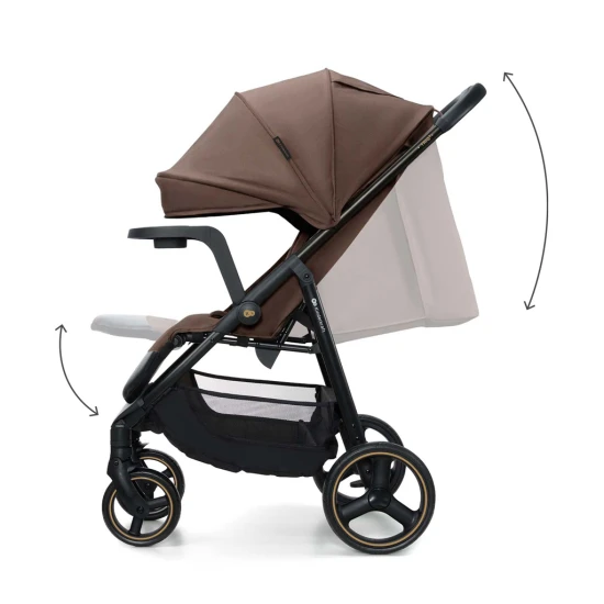 Sportovní kočárek Trig 3 Tray Velvet Mocca Kinderkraft KSTRIG03BRW000T