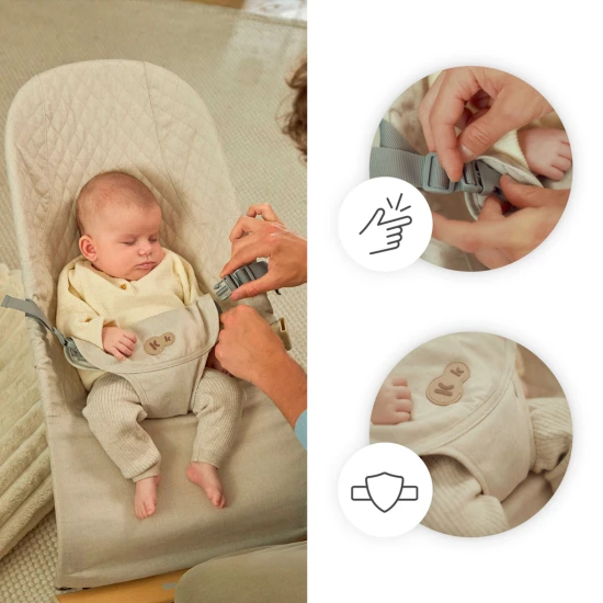 Houpavé lehátko Mimi Beige wood, do 9 kg Kinderkraft KBMIMI00WOD0000