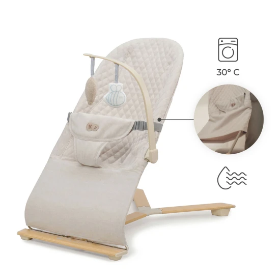 Houpavé lehátko Mimi Beige wood, do 9 kg Kinderkraft KBMIMI00WOD0000