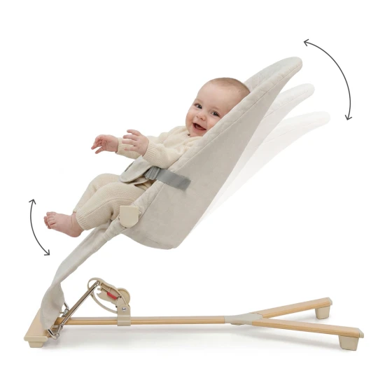 Houpavé lehátko Mimi Beige wood, do 9 kg Kinderkraft KBMIMI00WOD0000