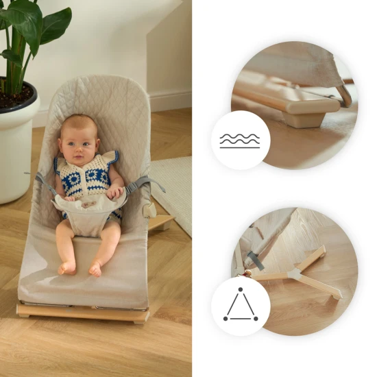 Houpavé lehátko Mimi Light grey, do 9 kg Kinderkraft KBMIMI00LGR0000