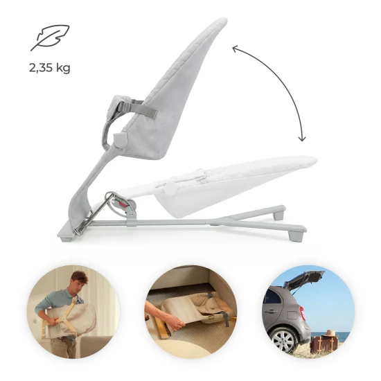 Houpavé lehátko Mimi Light grey, do 9 kg Kinderkraft KBMIMI00LGR0000