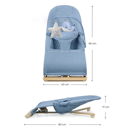 Houpavé lehátko Mimi Nordic Breeze, do 9 kg Kinderkraft KBMIMI00NOR0000
