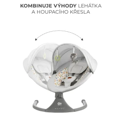 Houpavé lehátko s melodií 2v1 Lumi, do 9 kg, Premium Light Grey Houpavé lehátko s melodií 2v1 Lumi, do 9 kg, Premium Light Grey