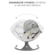 Houpavé lehátko s melodií 2v1 Lumi, do 9 kg, Premium Light Grey Kinderkraft KBLUMI02LGR0000