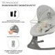 Houpavé lehátko s melodií 2v1 Lumi, do 9 kg, Premium Light Grey Kinderkraft KBLUMI02LGR0000