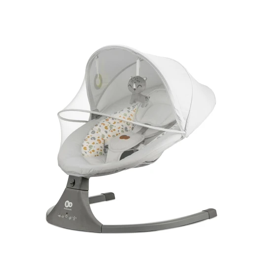 Houpavé lehátko s melodií 2v1 Lumi, do 9 kg, Premium Light Grey Kinderkraft KBLUMI02LGR0000