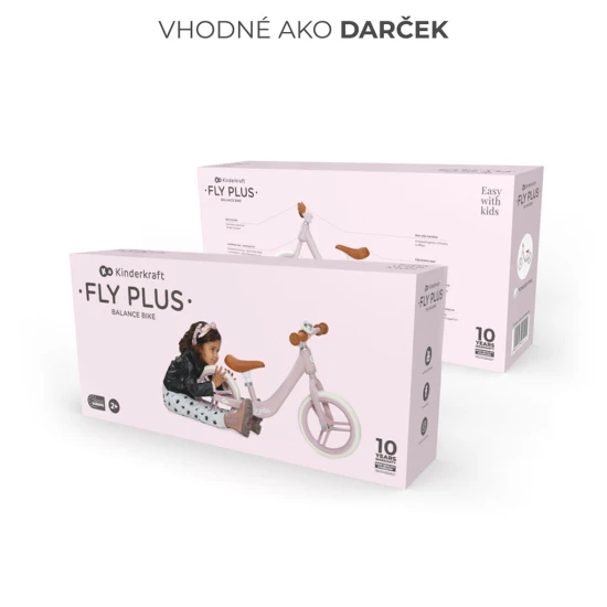 Odrážedlo Fly Plus Powder pink Kinderkraft KRFLPL00PNK0000