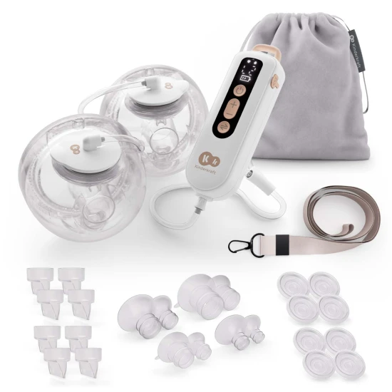 Odsávačka materského mléka Double Hands-free Gentle Flow Gold Kinderkraft KEGEFL00GLD0000
