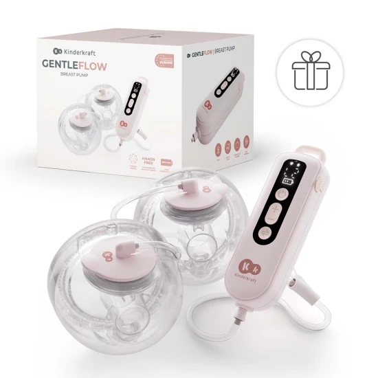 Odsávačka materského mléka Double Hands-free Gentle Flow Pink Kinderkraft KEGEFL00PNK0000