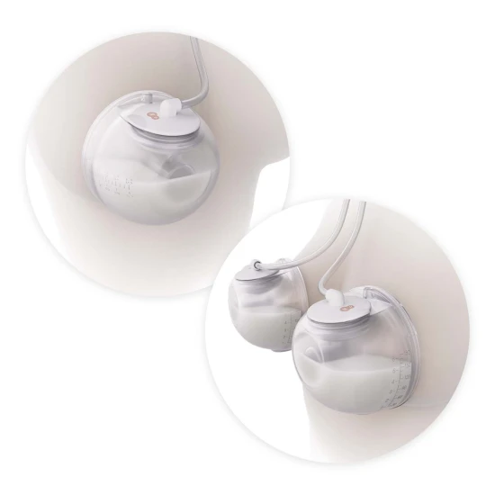 Odsávačka materského mléka Double Hands-free Gentle Flow Pink Kinderkraft KEGEFL00PNK0000