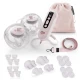 Odsávačka mléka Double Hands-free Gentle Flow Pink + CHICCO kojicí vložky 30 ks Kinderkraft VP-F198231