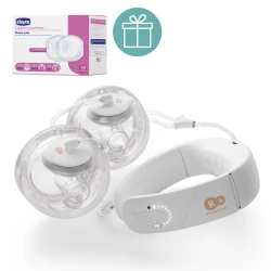 Odsávačka mléka Double Hands-free Gentleneste + CHICCO kojicí vložky 30 ks