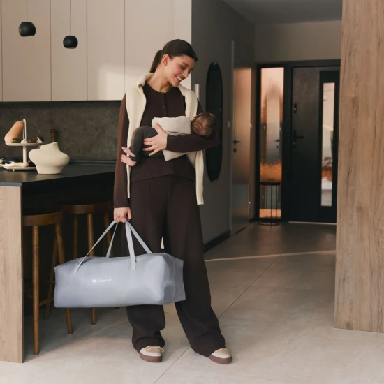 Skládací dětská ohrádka Ziki Light Grey Kinderkraft KLZIKI00GRY0000