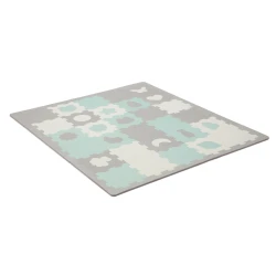 Pěnová puzzle podložka Luno Shapes 185 x 165 cm Mint, 30ks, Premium