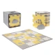 Pěnová puzzle podložka Luno Shapes 185 x 165 cm Yellow, 30ks, Premium Kinderkraft KPLUSH00YEL0000