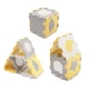 Pěnová puzzle podložka Luno Shapes 185 x 165 cm Yellow, 30ks, Premium Kinderkraft KPLUSH00YEL0000