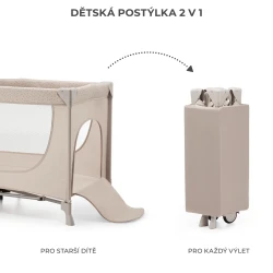 Cestovní postýlka Joy 2 Beige