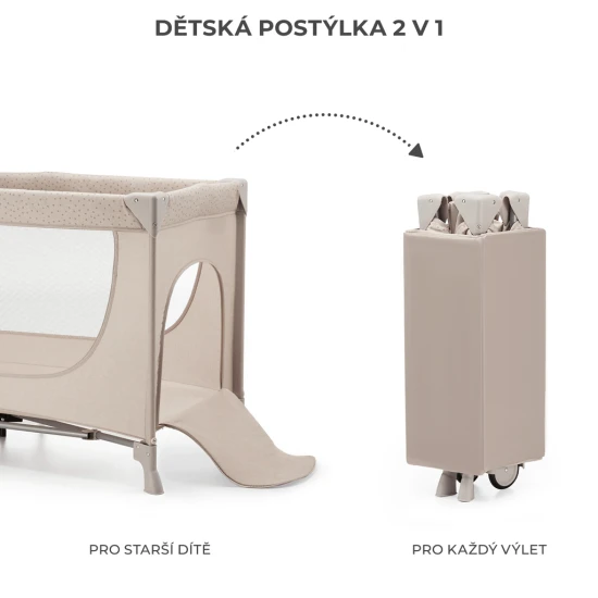 Cestovní postýlka Joy 2 Beige Cestovní postýlka Joy 2 Beige Kinderkraft KLJOY02BEG00000