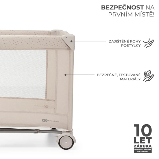 Cestovní postýlka Joy 2 Beige Cestovní postýlka Joy 2 Beige Kinderkraft KLJOY02BEG00000