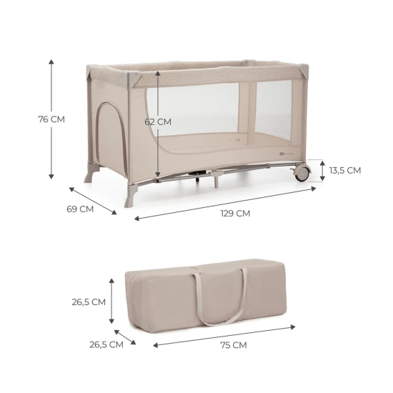 Cestovní postýlka Joy 2 Beige Cestovní postýlka Joy 2 Beige Kinderkraft KLJOY02BEG00000