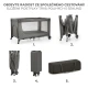 Cestovní postýlka Joy 2 Dark grey Kinderkraft KLJOY02DGR00000