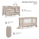 Cestovní postýlka Joy 2 s příslušenstvím Beige Kinderkraft KLJOY02BEG000AC