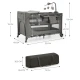 Cestovní postýlka Joy 2 s příslušenstvím Dark grey Kinderkraft KLJOY02DGR000AC