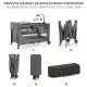 Cestovní postýlka Joy 2 s příslušenstvím Dark grey Kinderkraft KLJOY02DGR000AC