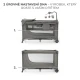 Cestovní postýlka Joy 2 s příslušenstvím Dark grey Kinderkraft KLJOY02DGR000AC