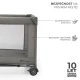 Cestovní postýlka Joy 2 s příslušenstvím Dark grey Kinderkraft KLJOY02DGR000AC