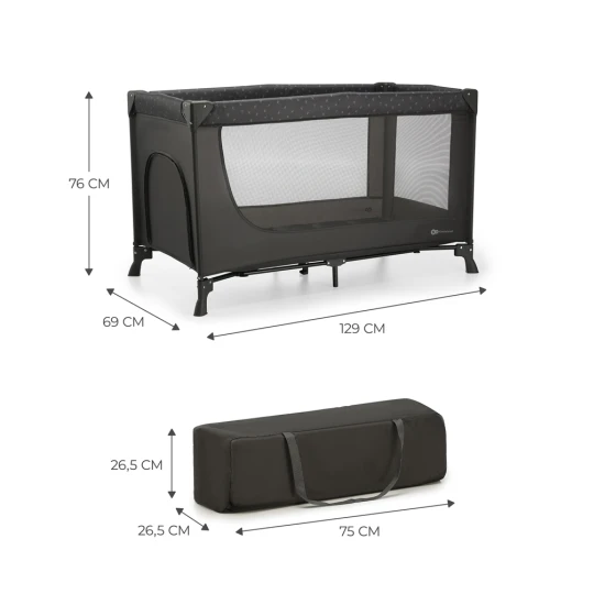 Cestovní postýlka Joy Light šedá Cestovní postýlka Joy Light šedá Kinderkraft KLJOYLIGRY00000