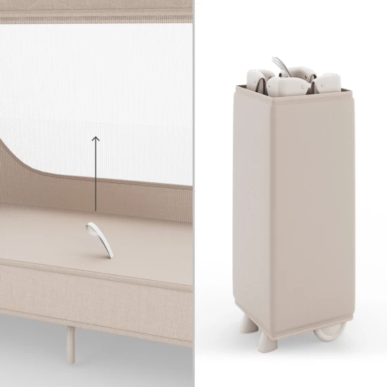 Cestovní postýlka Leody Up Beige Cestovní postýlka Leody Up Beige Kinderkraft KCLEODUPBEG0000