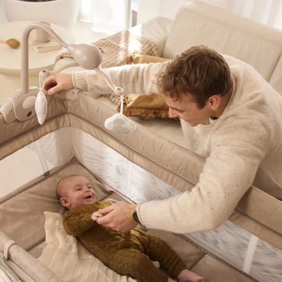 Cestovní postýlka Leody Up šedá Kinderkraft KCLEODUPGRY0000