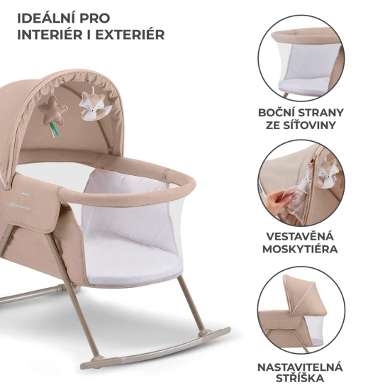 Dětská postýlka 3v1 Lovi Beige Kinderkraft KKLLOVIBEG0000
