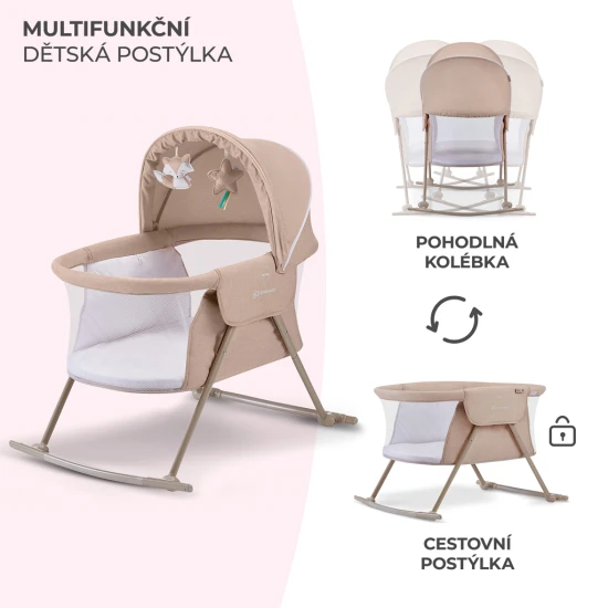 Dětská postýlka 3v1 Lovi Beige Kinderkraft KKLLOVIBEG0000