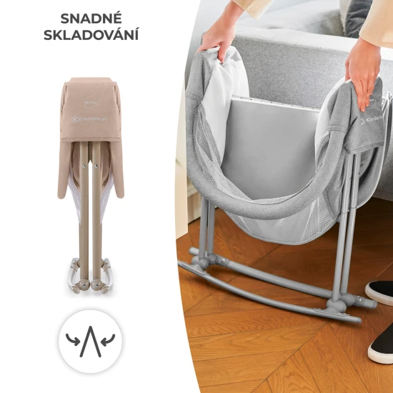 Dětská postýlka 3v1 Lovi Beige Kinderkraft KKLLOVIBEG0000