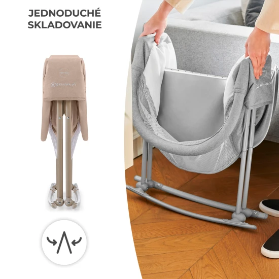 Dětská postýlka 3v1 Lovi Beige Kinderkraft KKLLOVIBEG0000