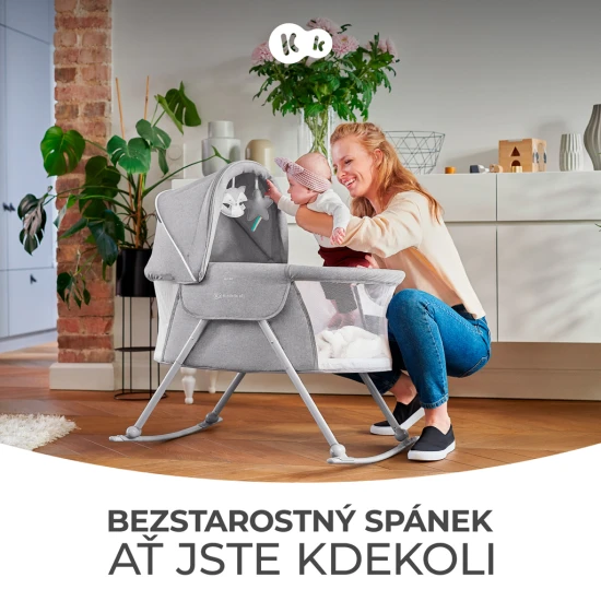 Dětská postýlka 3v1 Lovi Gray Kinderkraft KKLLOVIGRY0000