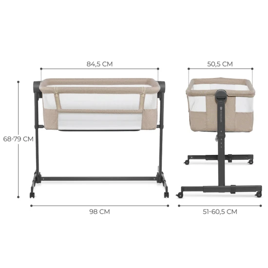 Polohovatelná dětská postýlka Nestee Up2 Beige Kinderkraft KLNEE002BEG0000
