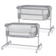 Polohovatelná dětská postýlka Nestee Up2 Full Light Grey Kinderkraft KLNEE002LGRF000