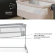 Polohovatelná dětská postýlka Nestee Up2 Full Light Grey Kinderkraft KLNEE002LGRF000