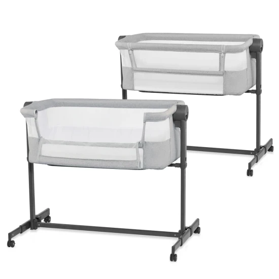 Polohovatelná dětská postýlka Nestee Up2 Light Grey Kinderkraft KLNEE002LGR0000