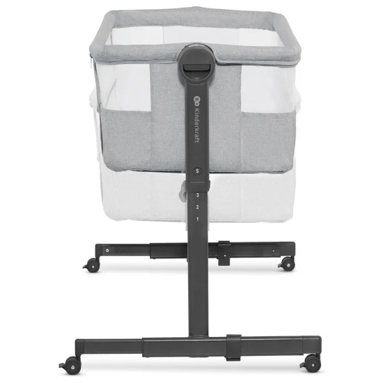 Polohovatelná dětská postýlka Nestee Up2 Light Grey Kinderkraft KLNEE002LGR0000