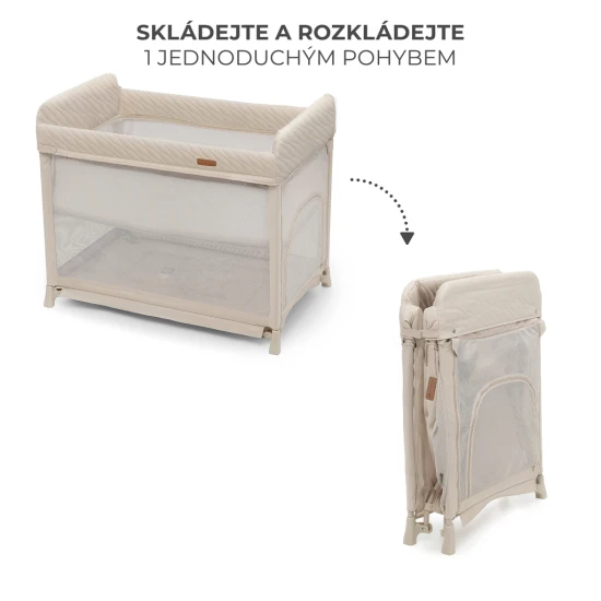 SELECT Cestovní postýlka Moon Dream Beige Kinderkraft KLMODR00BEG3000