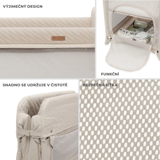 SELECT Cestovní postýlka Moon Dream Beige Kinderkraft KLMODR00BEG3000